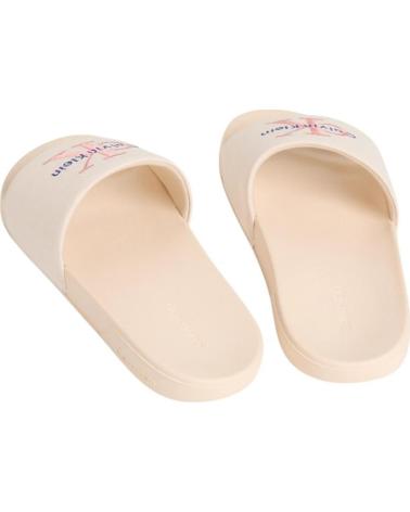 CALVIN KLEIN SANDALIAS CALVIN KLEIN ESS SLIDE CON LOGO BEIGE