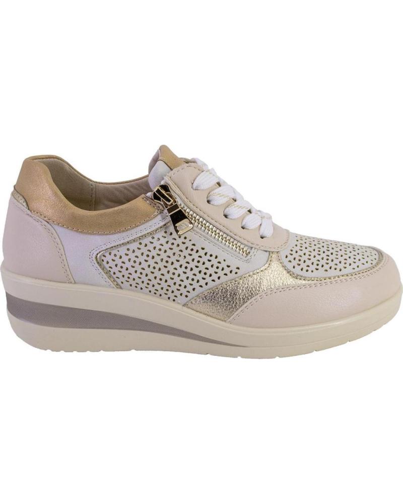 AMARPIES 30018 ZAPATILLAS CASUAL DE MUJER PIEL BEIGE