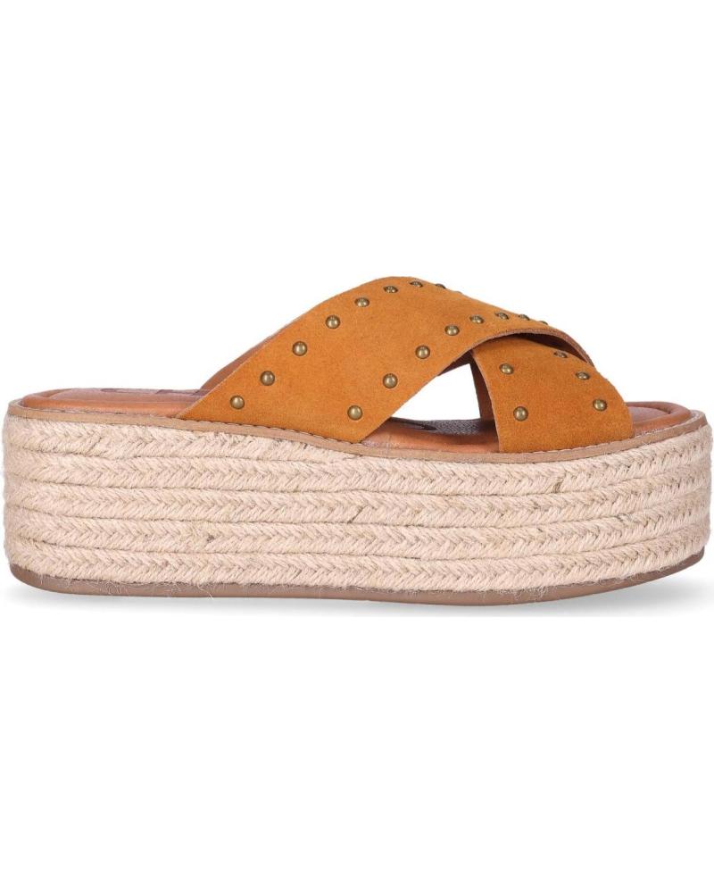 CHIKA10 SANDALIAS BONNA CON PLATAFORMA Y TIRAS CRUZADAS CUERO-TAN