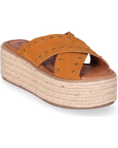 CHIKA10 SANDALIAS BONNA CON PLATAFORMA Y TIRAS CRUZADAS CUERO-TAN