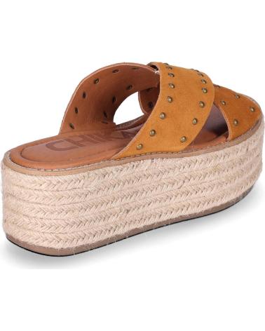 CHIKA10 SANDALIAS BONNA CON PLATAFORMA Y TIRAS CRUZADAS CUERO-TAN