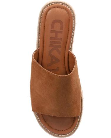 CHIKA10 SANDALIAS PLANAS MUJER BONNA 26 CUERO MARRóN