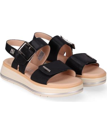 CHIKA10 SANDALIA PLATAFORMA CON HEBILLAS AJUSTABLES NEGRO-BLACK