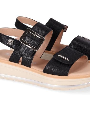 CHIKA10 SANDALIA PLATAFORMA CON HEBILLAS AJUSTABLES NEGRO-BLACK