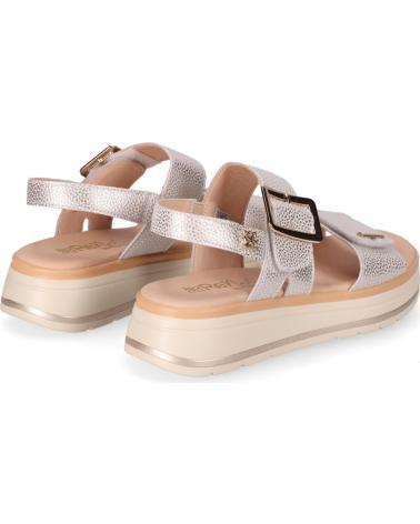 CHIKA10 SANDALIA PLATAFORMA CON HEBILLAS AJUSTABLES PLATINO-LG GOLD