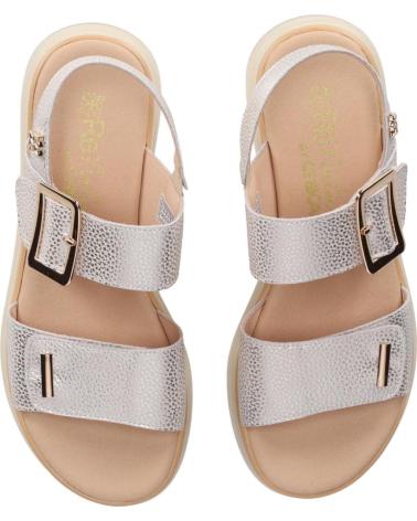 CHIKA10 SANDALIA PLATAFORMA CON HEBILLAS AJUSTABLES PLATINO-LG GOLD