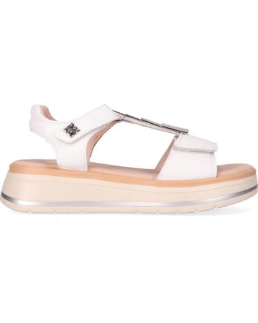 CHIKA10 SANDALIA PLATAFORMA LAVANDA CON AJUSTE DE VELCRO BLANCO-WHITE