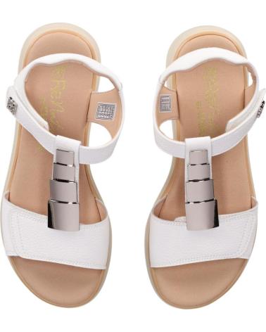 CHIKA10 SANDALIA PLATAFORMA LAVANDA CON AJUSTE DE VELCRO BLANCO-WHITE