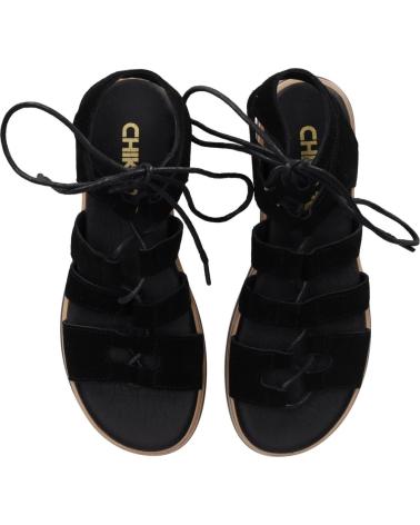 CHIKA10 SANDALIA ROMANA MOTA CON CIERRE DE CORDONES NEGRO-BLACK