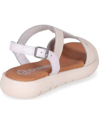 CHIKA10 SANDALIA DE PASEO CON TIRAS CRUZADAS Y CIERRE DE HEBILLA BLANCO-WHITE