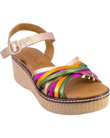 KAOLA SANDALIAS KAOLA 2655 CON PLATAFORMA Y TIRAS METALIZADAS MULTICOLOR