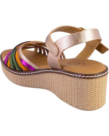 KAOLA SANDALIAS KAOLA 2655 CON PLATAFORMA Y TIRAS METALIZADAS MULTICOLOR