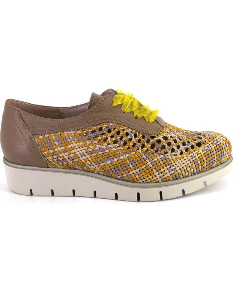 NIVAL NIVAL I908603B CALZADO CON CORDONES TEXTURIZADO MOSTAZA