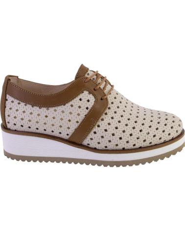 NIVAL JEREZ03 ZAPATOS CORDONES PERFORADOS PLATAFORMA CREMA