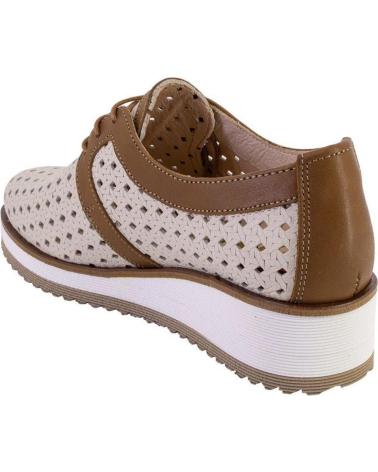NIVAL JEREZ03 ZAPATOS CORDONES PERFORADOS PLATAFORMA CREMA