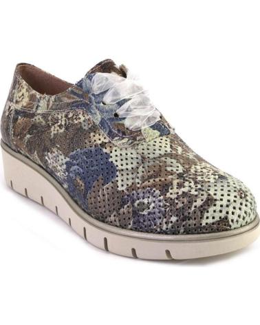 NIVAL INGLES002 ZAPATOS CON CORDONES DE MUJER AZUL