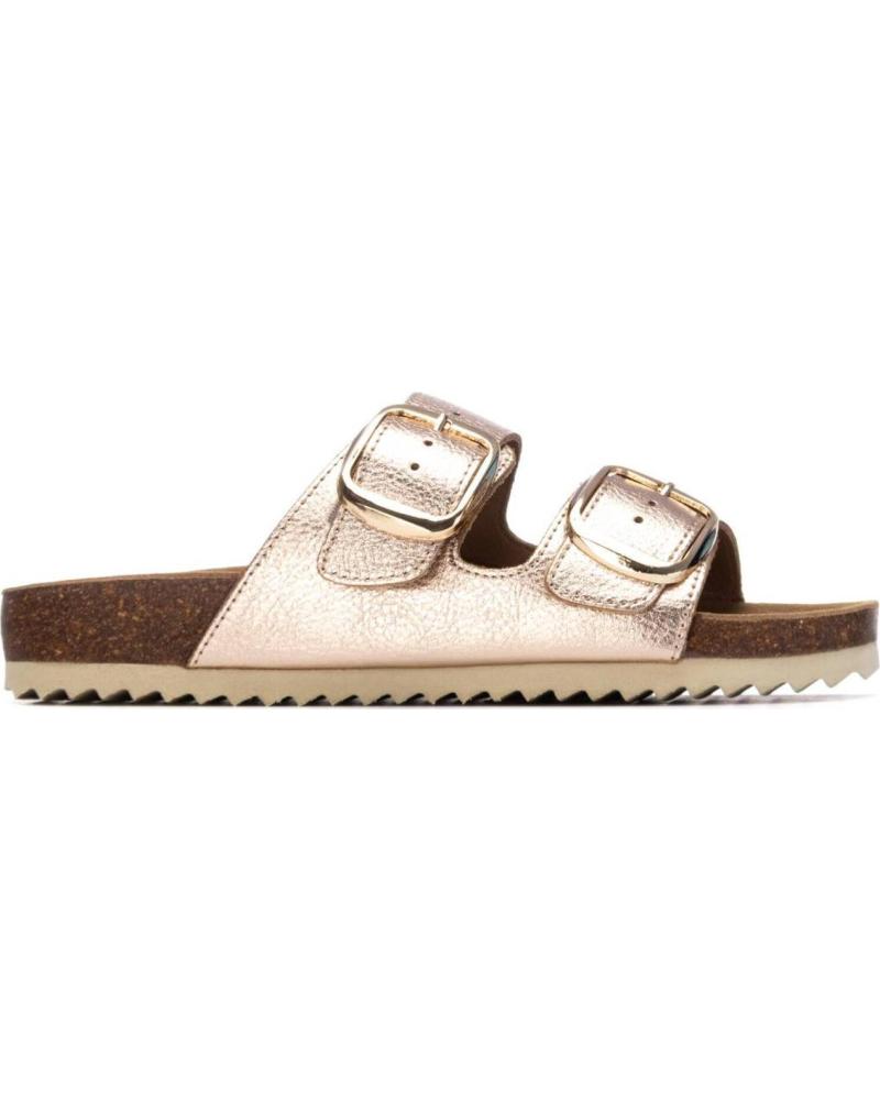 XTI SANDALIA BIO CON DOBLE HEBILLA Y ACABADO METALIZADO NUDE