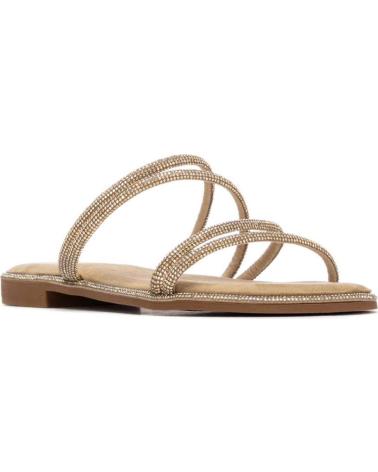 XTI SANDALIA PLANA CON TIRAS BRILLANTES 145107 ORO
