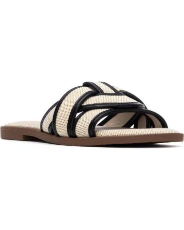 XTI SANDALIA PLANA TRENZADA COMBINADA 145114 NEGRO