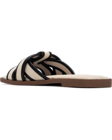 XTI SANDALIA PLANA TRENZADA COMBINADA 145114 NEGRO