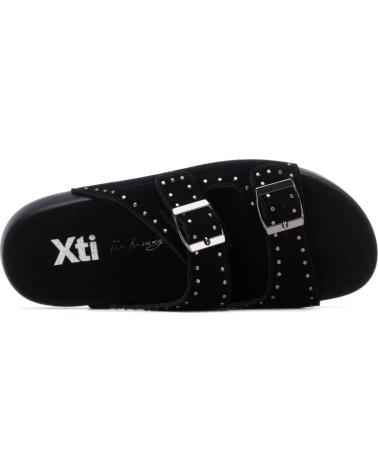 XTI SANDALIA XTI 145122 CON TACHUELAS Y DOBLE HEBILLA NEGRO