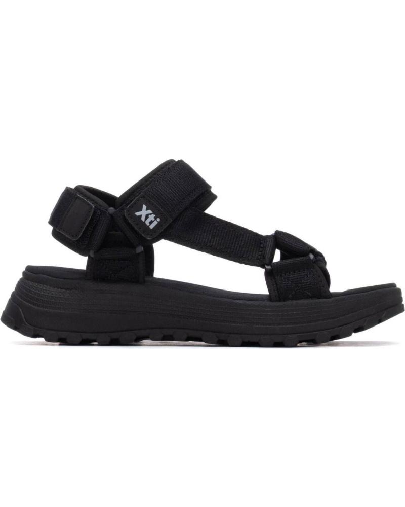 XTI SANDALIA DEPORTIVA CON CIERRE DE VELCRO 145181 NEGRO