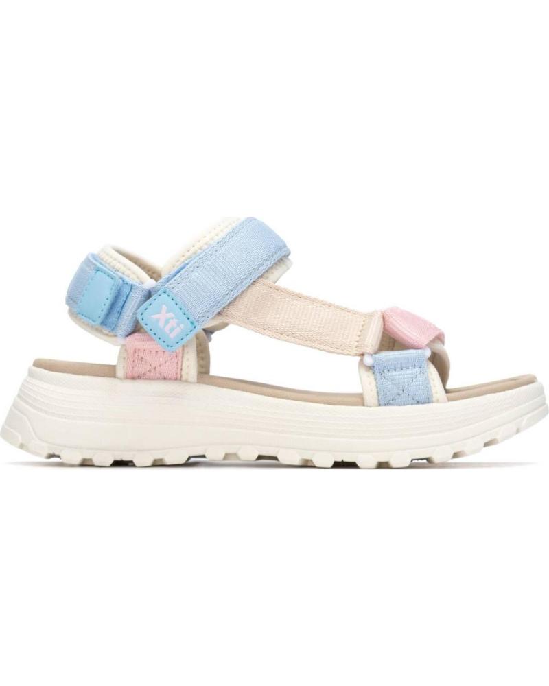 XTI SANDALIAS DEPORTIVAS CON CIERRE DE VELCRO MULTICOLORES BEIGE