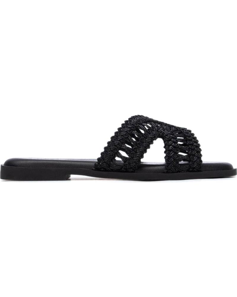 XTI SANDALIA PLANA XTI 145373 CON TIRAS TRENZADAS NEGRO
