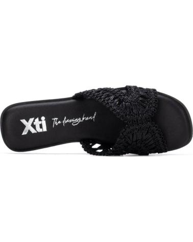 XTI SANDALIA PLANA XTI 145373 CON TIRAS TRENZADAS NEGRO