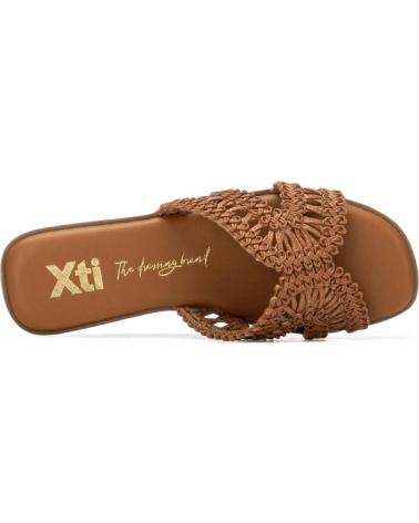 XTI SANDALIA PLANA XTI 145373 EN TEJIDO TRENZADO CAMEL