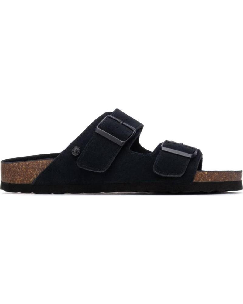 XTI SANDALIA BIO DE DOS HEBILLAS AJUSTABLES NEGRO