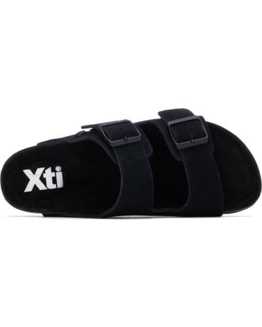 XTI SANDALIA BIO DE DOS HEBILLAS AJUSTABLES NEGRO