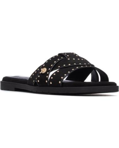 XTI XTI 145472 FLAT SANDALS WITH CROSSED STRAPS AND STUDS NEGRO