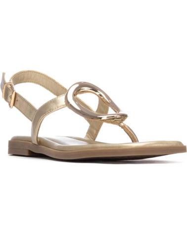 XTI SANDALIAS PLANAS CON DETALLE DE ESLABÓN 145494 ORO