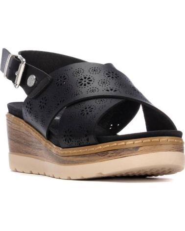 REFRESH SANDALIA CUÑA REFRESH 175163 CON TIRAS CRUZADAS NEGRO