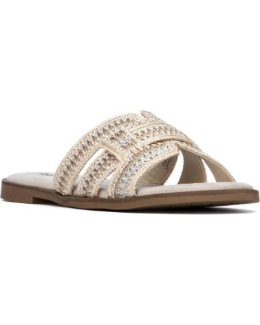 REFRESH SANDALIA PLANA CON TIRAS TRENZADAS 175220 BEIGE