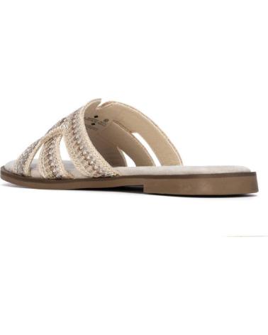 REFRESH SANDALIA PLANA CON TIRAS TRENZADAS 175220 BEIGE