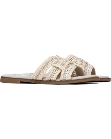 REFRESH SANDALIA PLANA CON TIRAS TRENZADAS 175220 BEIGE