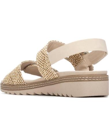 REFRESH SANDALIA 175245 CON CIERRE DE HEBILLA Y TEXTURA TRENZADA BEIGE