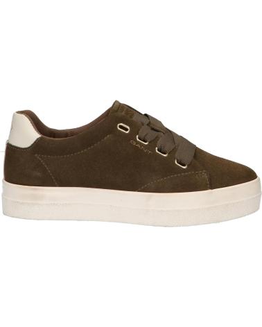 GANT GANT AURORA WILDLEDER-SNEAKER MIT PLATEAU DARK OLIVE