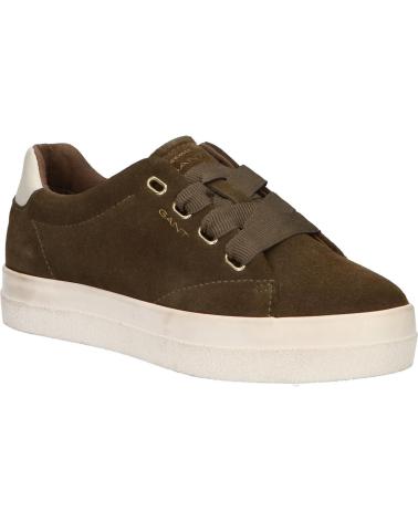GANT GANT AURORA WILDLEDER-SNEAKER MIT PLATEAU DARK OLIVE