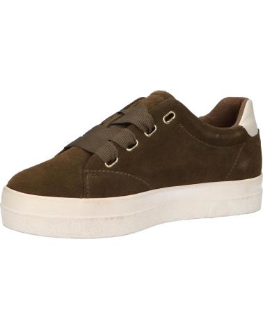 GANT GANT AURORA WILDLEDER-SNEAKER MIT PLATEAU DARK OLIVE