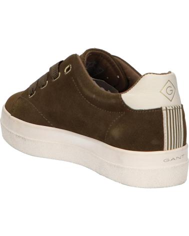 GANT GANT AURORA WILDLEDER-SNEAKER MIT PLATEAU DARK OLIVE
