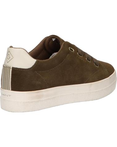 GANT GANT AURORA WILDLEDER-SNEAKER MIT PLATEAU DARK OLIVE