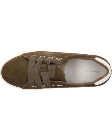 GANT GANT AURORA WILDLEDER-SNEAKER MIT PLATEAU DARK OLIVE