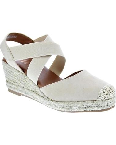 MTNG ALPARGATAS MADA CON CUÑA Y TIRAS CRUZADAS BEIGE