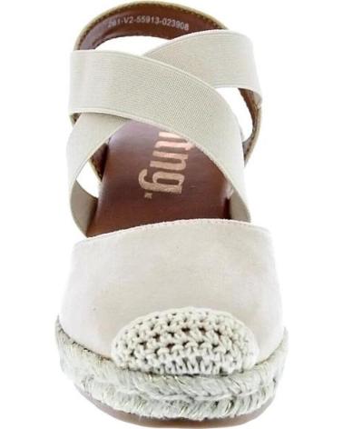 MTNG ALPARGATAS MADA CON CUÑA Y TIRAS CRUZADAS BEIGE