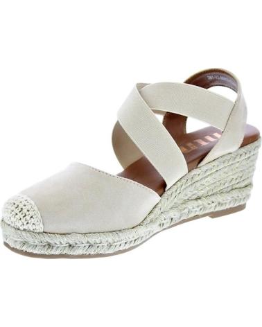 MTNG ALPARGATAS MADA CON CUÑA Y TIRAS CRUZADAS BEIGE