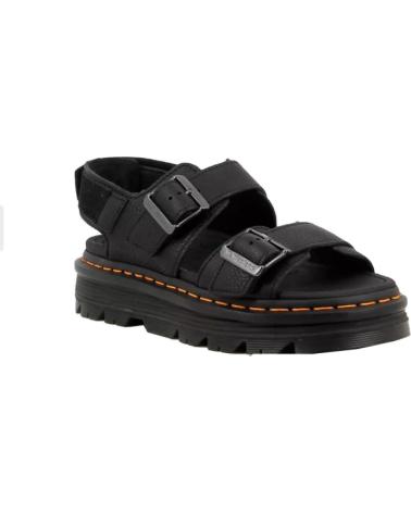 DR MARTENS SANDALIAS PLANAS DR MARTENS ZEBZAG CON HEBILLAS NEGRO