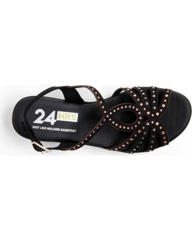 24 HORAS SANDALIA BAREFOOT 26792 CON TACHUELAS NEGRO